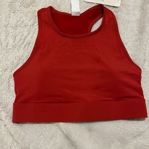 New Red fablectics sports bra size small
